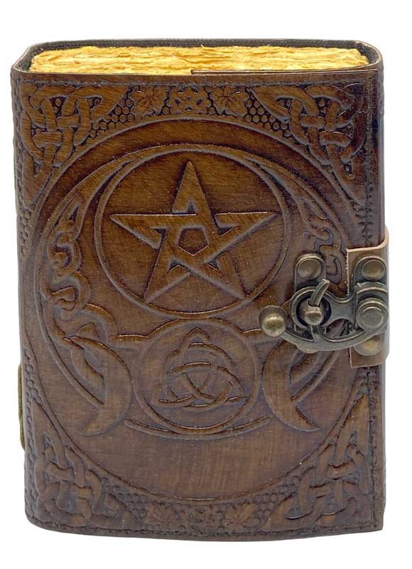 Pentagram Leather Journal with Latch - Click Image to Close