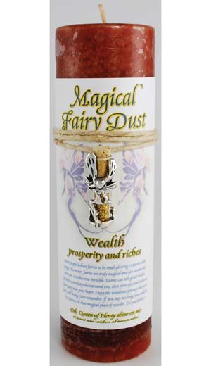 Wealth Pillar Candle with Fairy Dust Necklace - Click Image to Close