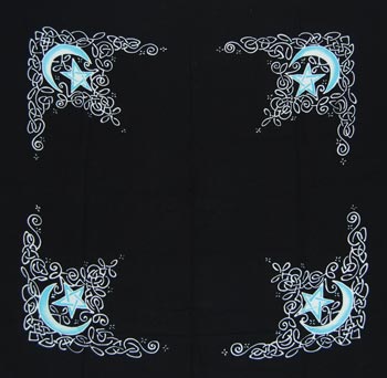 Celtic Moon Altar Cloth or Scarve 36" x 36" - Click Image to Close