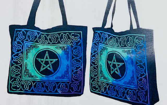 15.7" x 17.7" Pentagram tote bag - Click Image to Close