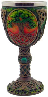 Tree of Life chalice 7 1/4" - Click Image to Close