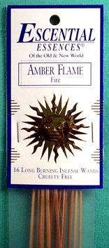 Amber Flame escential essences incense sticks 16 pack - Click Image to Close