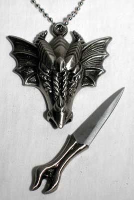 Dragon Head Necklace Athame