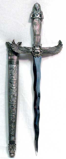 Silver Egyptian Athame - Click Image to Close