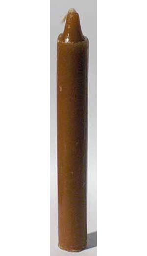Brown 6" Taper Candle - Click Image to Close