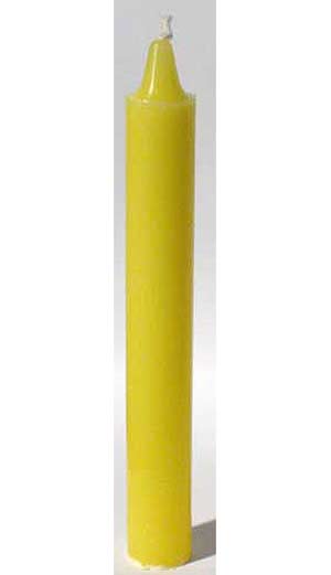 Yellow 6" Taper Candle - Click Image to Close