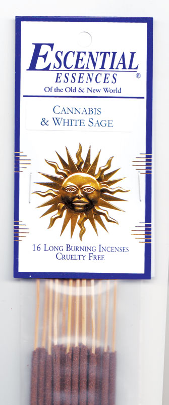 Cannabis & White Sage escential essences incense sticks 16 pack - Click Image to Close