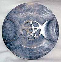 Soapstone Triple Moon Altar Tile - Click Image to Close