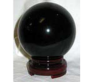 Black Crystal Ball 50mm - Click Image to Close