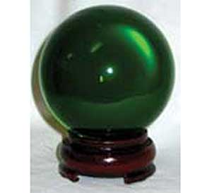 Green Crystal Ball 50mm - Click Image to Close