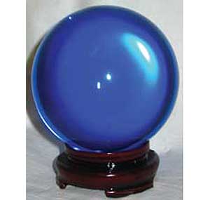 Blue Crystal Ball 80mm - Click Image to Close
