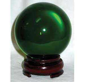 Green Crystal Ball 80mm - Click Image to Close