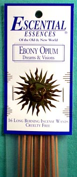 Ebony Opium escential essences incense sticks 16 pack - Click Image to Close