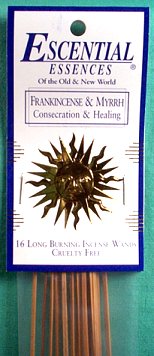 Frankincense & Myrrh Escential essences incense sticks 16 pack - Click Image to Close