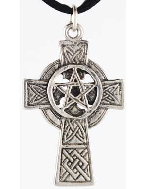 Celtic Cross Pentagram Pendant - Click Image to Close