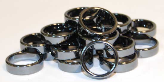 6mm Flat Hematite Rings (20/bag) - Click Image to Close