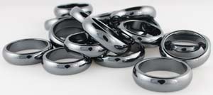6mm Rounded Hematite Rings (20/bag) - Click Image to Close