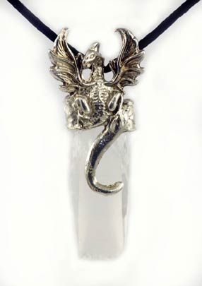 Dragon With Clear Quartz Crystal - Click Image to Close
