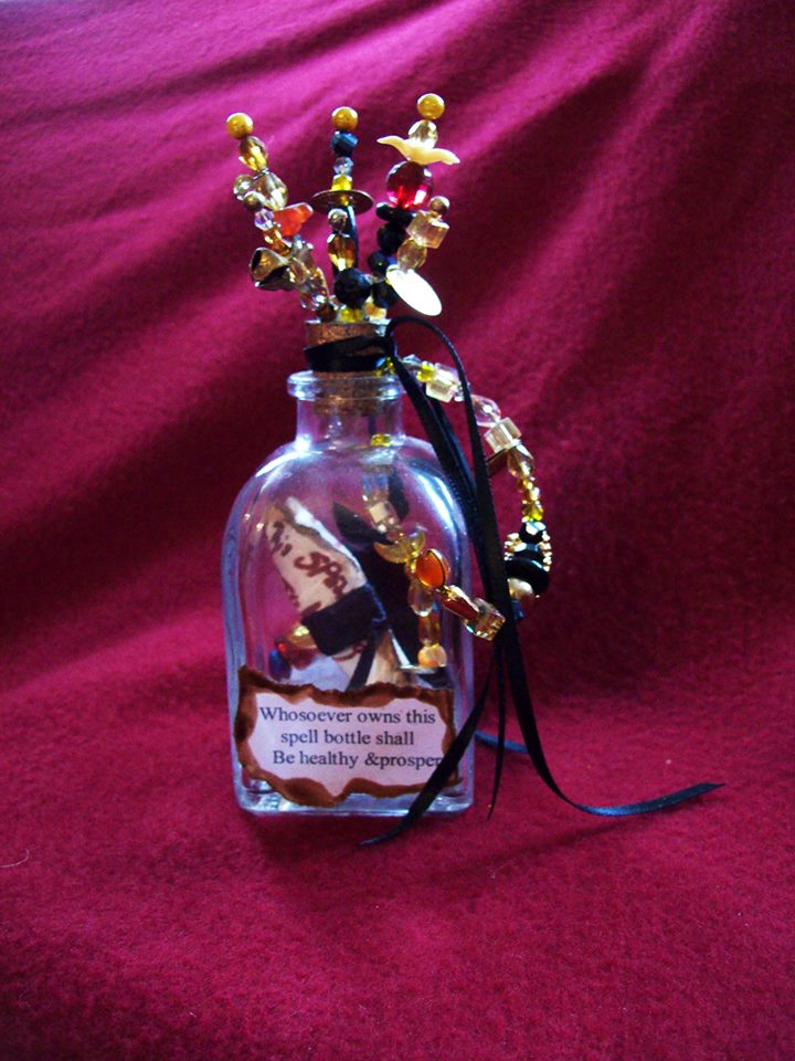 Health & Prosperity Spell Bottle By Laurie Cabot - Click Image to Close