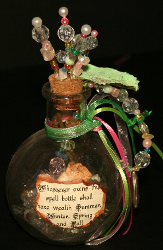 Seasons Wealth Spell Bottle by Laurie Cabot