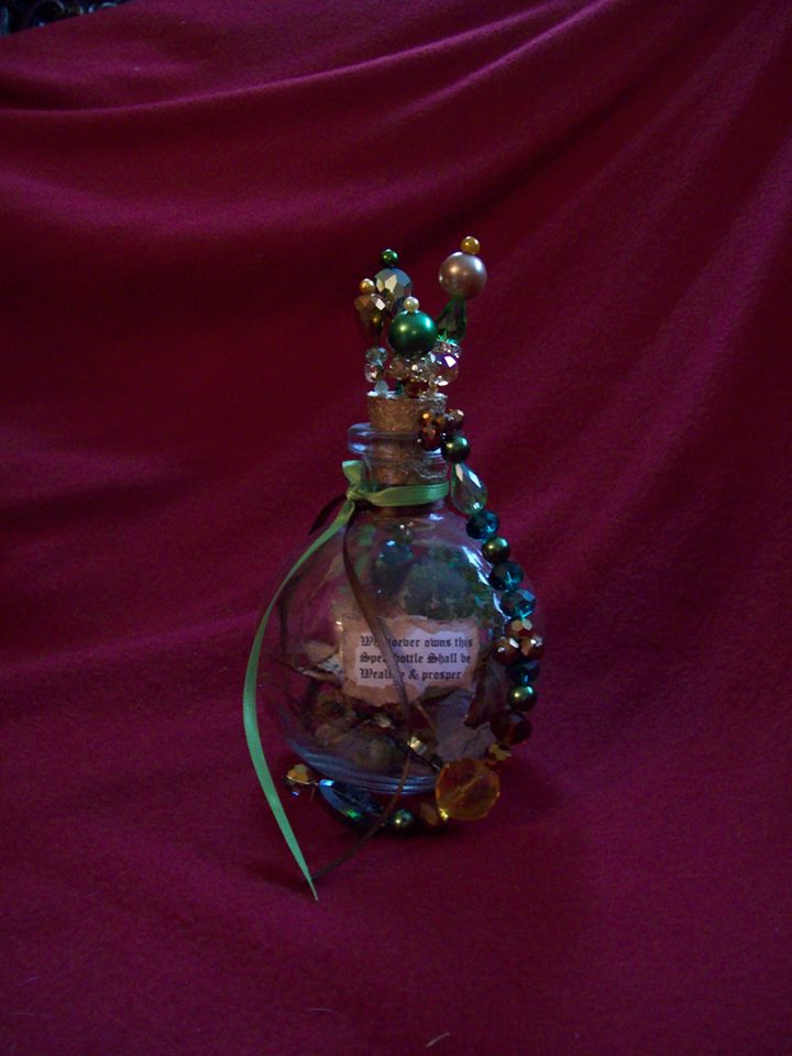 Wealth & Prosperity Spell Bottle by Laurie Cabot - Click Image to Close