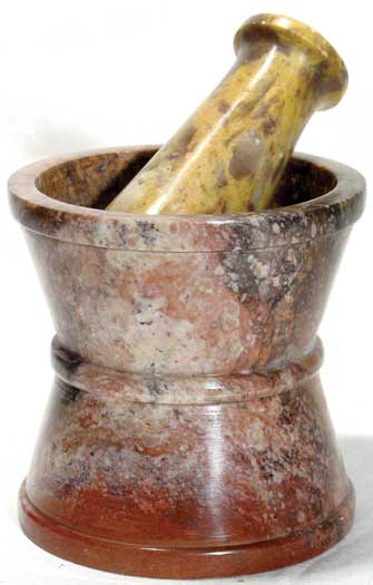 Traditional Soapstone Mortar & Pestle Set - Click Image to Close