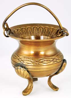 Small Celtic Brass Cauldron