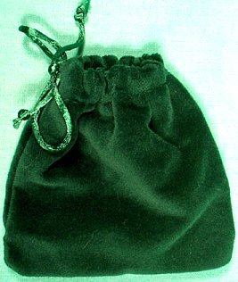 Small Green Velveteen Bag (3 x 4) - Click Image to Close