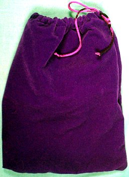 Large Purple Velveteen Bag (5 x 7) - Click Image to Close