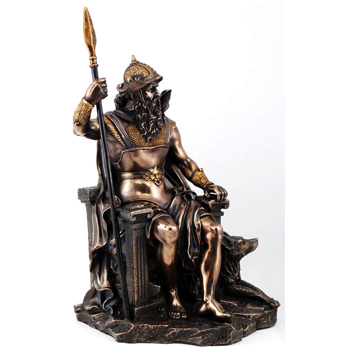 Throned Odin Statue - Click Image to Close