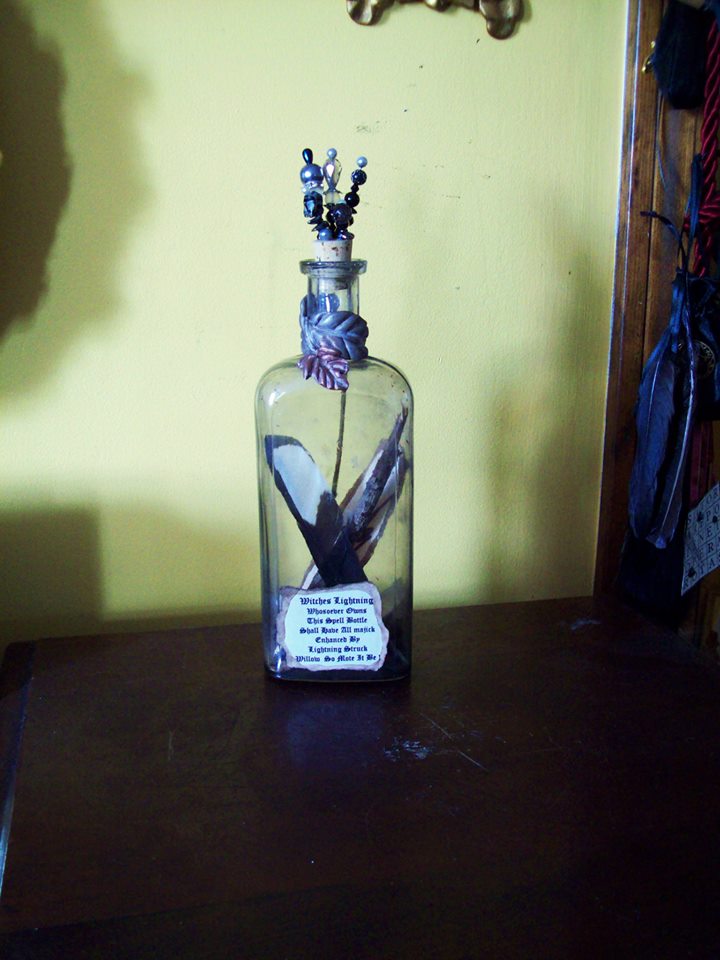 Witch's Lightning Spell Bottle by Penny Cabot